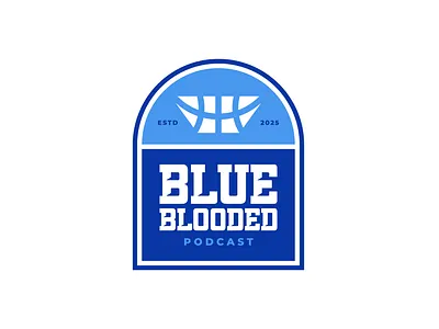 Blue Blooded Podcast Logo branding graphic design logo sports branding sports design