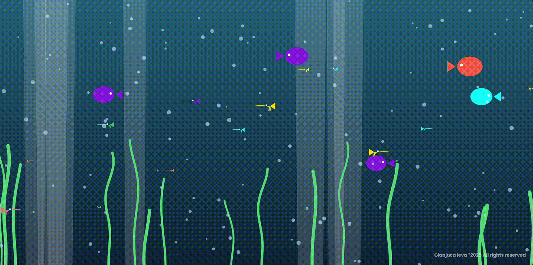 Underwater in Javascript art design graphic design idea javascript js motion graphics web web development