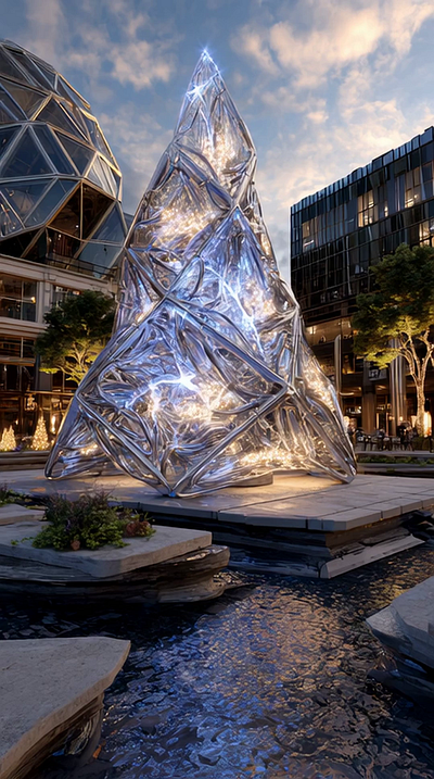 Art object Christmas Tree 2 ai assisted design