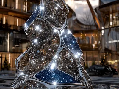 Art object Christmas Tree 3 ai assisted design