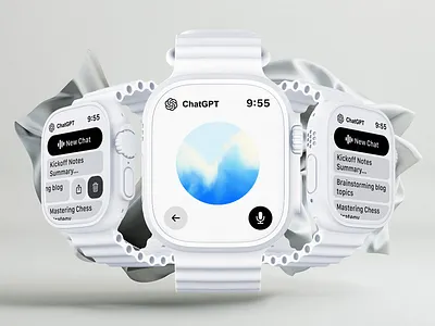 CHATGPT — APPLE WATCH CONCEPT APP ai app app design apple watch artificial intelligence chat bot chatgpt dark mode figma light mode llm product design ui ui design user experience user interface ux ux design watchos