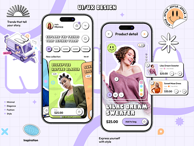 Nuvia - Neobrutalism E-Commerce Website Design app design case study ecommerce fashion mobile ios minimalism mobile design modern app ui neobrutalism product design shop shopping app shopping cart trend ui design user interface ux design