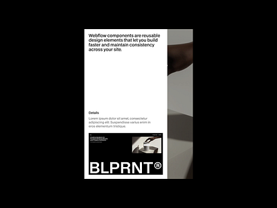 The Blueprint - Modal 03 Tablet component library hero sections minimalism web design webflow