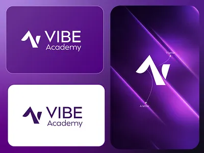 Academic Logo; Vibe Academy a letter logo a v logo academic logo branding education logo graphic design logo minimal logo modern logo unique logo v letter logo