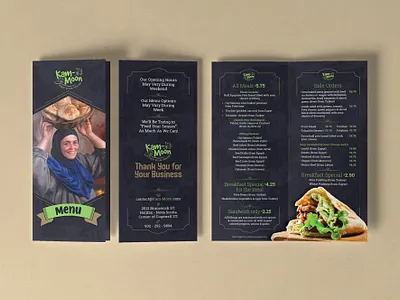 Kam Moon’s Restaurant Menu Design beef beverage black bread breakfast cafe clean creative design food modern pasta pita premium professional restaurant salad sandwich