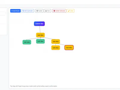 Mind Map App php ui
