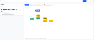 Mind Map App php ui