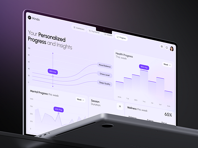 Mindro- Mental Health Web App | Dashboard app design appointment consultation dashboard dashboard design health healthcare healthcare dashboard medical care medical website mental health mobile app pixelean saas ui design uiux ux web app wellness