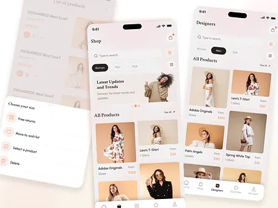 Minimal Fashion Store App UI app design b2b buy ecommerce ecommerce app fashion fashion store fashion store app luxury store app mobile app mobile app design mobile design mobile interface online store onlineshop product filter sell shop shopify shopping