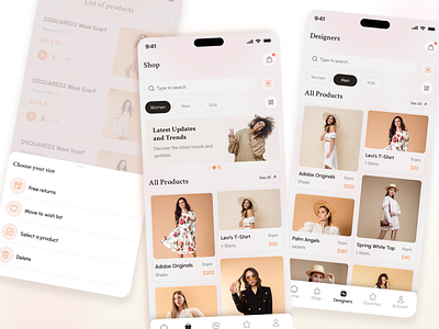 Minimal Fashion Store App UI app design b2b buy ecommerce ecommerce app fashion fashion store fashion store app luxury store app mobile app mobile app design mobile design mobile interface online store onlineshop product filter sell shop shopify shopping
