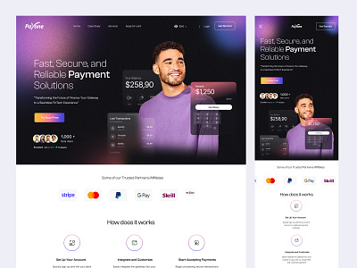 Payone – Fintech Payment SaaS Landing Page Design bank banking dashboard finance fintech fintech app fintechdesign landingpage modern design money transfer online payment payment payment getway product design saas saas landing page ui uiux web design wensite