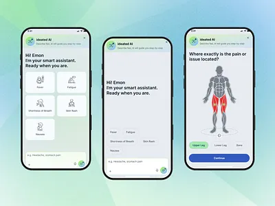 AI Symptom Checker UIUX CliniRise - AI Healthcare & Wellness App ai health chatbot ai healthcare app ai symptom checker clean ui design digital health platform doctor consultation app figma ui kit health wellness app health tech design health tracking app healthcare ui design ideatedlab medical app ui kit medical mobile app mobile app ui kit modern healthcare ui smart health assistant telemedicine design wellness assistant wellness management