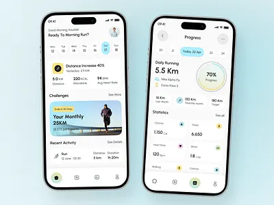 Fitness App activity coach concept design exersise fitness gradient gym health mobile app motivation neon sport tracker training ui ux wellness workout