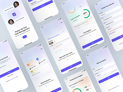 Task Management Mobile App – Onboarding Experience Design app interface service startup ui ux web