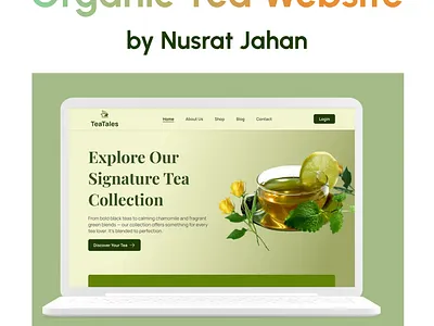 Organic Tea Website e commerce figma landing page oragnic tea tea website ui design uiux web design