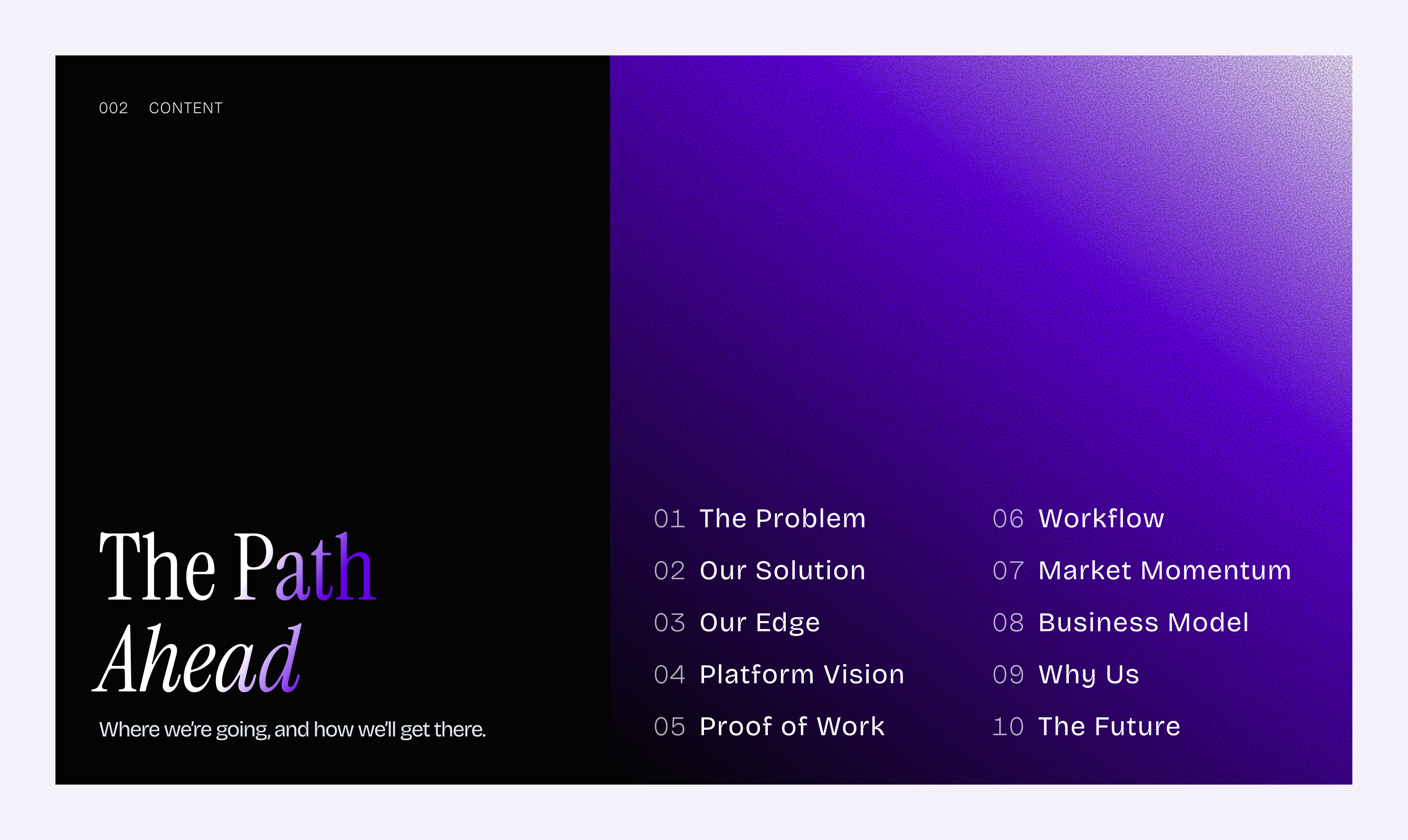 Example of Pitch Deck / Presentation Design