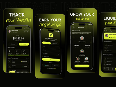 Private Investment App Design ai app design banking dashboard design digital banking interface investment investmentapp ios app mobile mobile app money management money tracker payment product service ui ux wallet