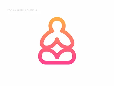 YOGA SHINE STAR blue clean fimbird fitness guru health logo logodesigner shine star water yog yoga
