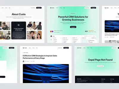 Custo — CRM Feature Preview Page aesthetic ai animate artificial intelligence automation b2b clean crm dipa inhouse feature preview page intuitive marketing minimalist modern design saas startup uiux web design website