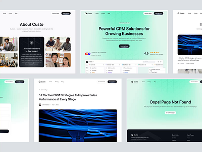 Custo — CRM Feature Preview Page aesthetic ai animate artificial intelligence automation b2b clean crm dipa inhouse feature preview page intuitive marketing minimalist modern design saas startup uiux web design website