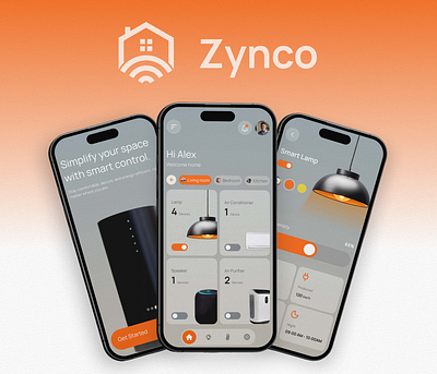 Zynco - Smart Home App app design modern app octopi digital llc octopidigital product design smart home smart home app ui design ui ux design user interface