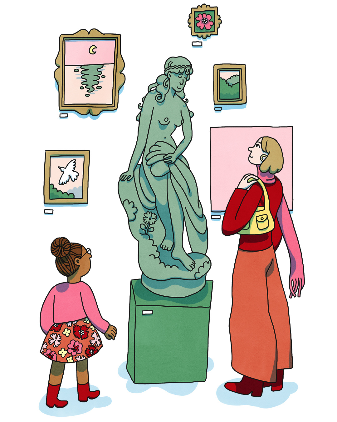museum editorial illustration