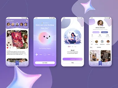 Book Chat (Mobile Application) animation book chat design figma graphic design story ui ux