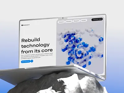 Tech Landing Page | Cube 3D Animation 3d 3d animation 3d blender abstract animation branding cube cube animation hero section landing page motion graphics tech brand technology ui design