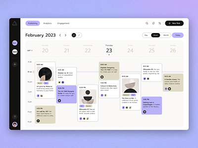 Postify - Social Media Management Web App automation management platform posting product design saas smm social media software ui uiux user experience user interface design ux ux ui design web app web app design web application web application design web platform