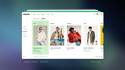 URBANSTRIDE - eCommerce/Outfit Configurator apparel configurator desktop ecommerce fashion favourites outfits ui design ux design website