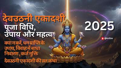 देवउठनी एकादशी youtube thumnail animation bhakti thumnail graphic design motion graphics thumnail youtube youtube thumnail देवउठनी एकादशी देवउठनी एकादशी 2025