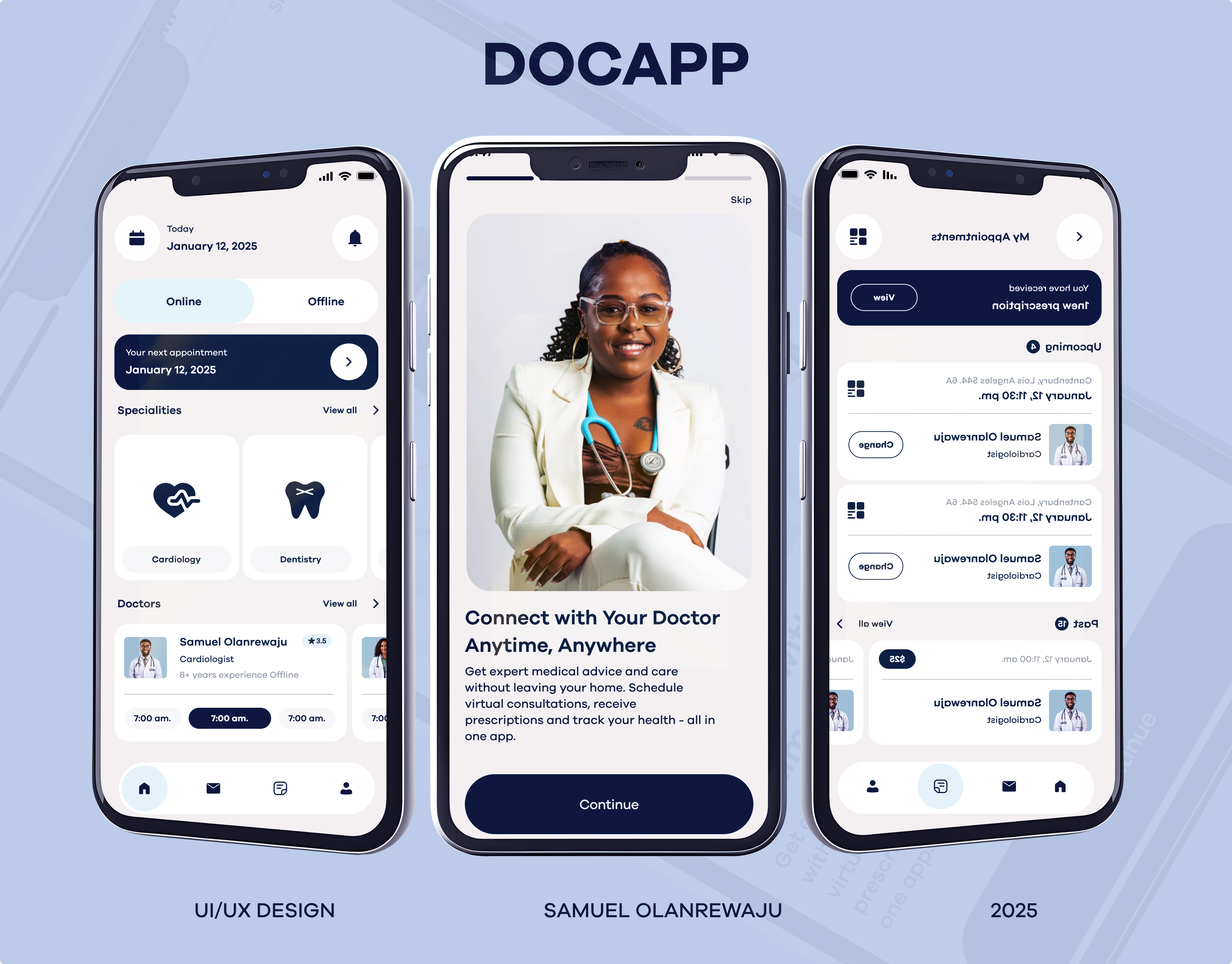 Example of Doc App: Doctor’s Appoint. App UI Design