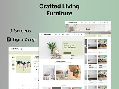 Crafted Living Furniture animation app branding design fi figmaplugin graphic design illustration logo ui