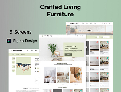 Crafted Living Furniture animation app branding design fi figmaplugin graphic design illustration logo ui