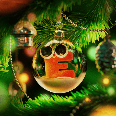 Letter Ё — 3D Alphabet Series 3d alphabet c4d character christmas christmas toys christmas tree cozy design holiday lighting redshift render stylized visualseries