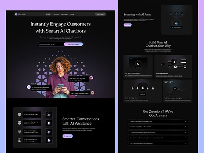 AI Chatbot SaaS Landing Page ai agent ai assistant ai chatbot ai chatbot landing page ai chatbot software ai chatbot website ai consultant landing page ai landing page ai saas landing page ai saas website ai website b2b saas landing page customer service website landing page design saas landing page saas website uiux uiux designer virtual assistant web design