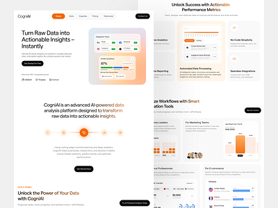 Business Intelligence Saas UI/UX ai ai business application b2b branding business growth card crm details website homepage landing page minimal saas saas website uiux web web design webpage website website redesign