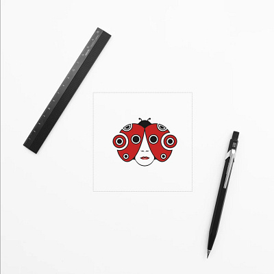 Ladybug. branding design graphic design illustration lady ladybug logo logodesign logodesigner optometry