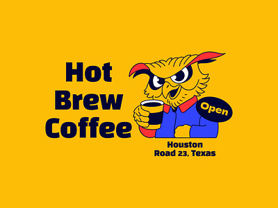 Owl Coffee Mascot Logo animal barista brand identity branding cafe brand character coffee logo coffee shop identity designer illustration logo logo design mascot logo packaging restaurant logo retro vector vintage logo design