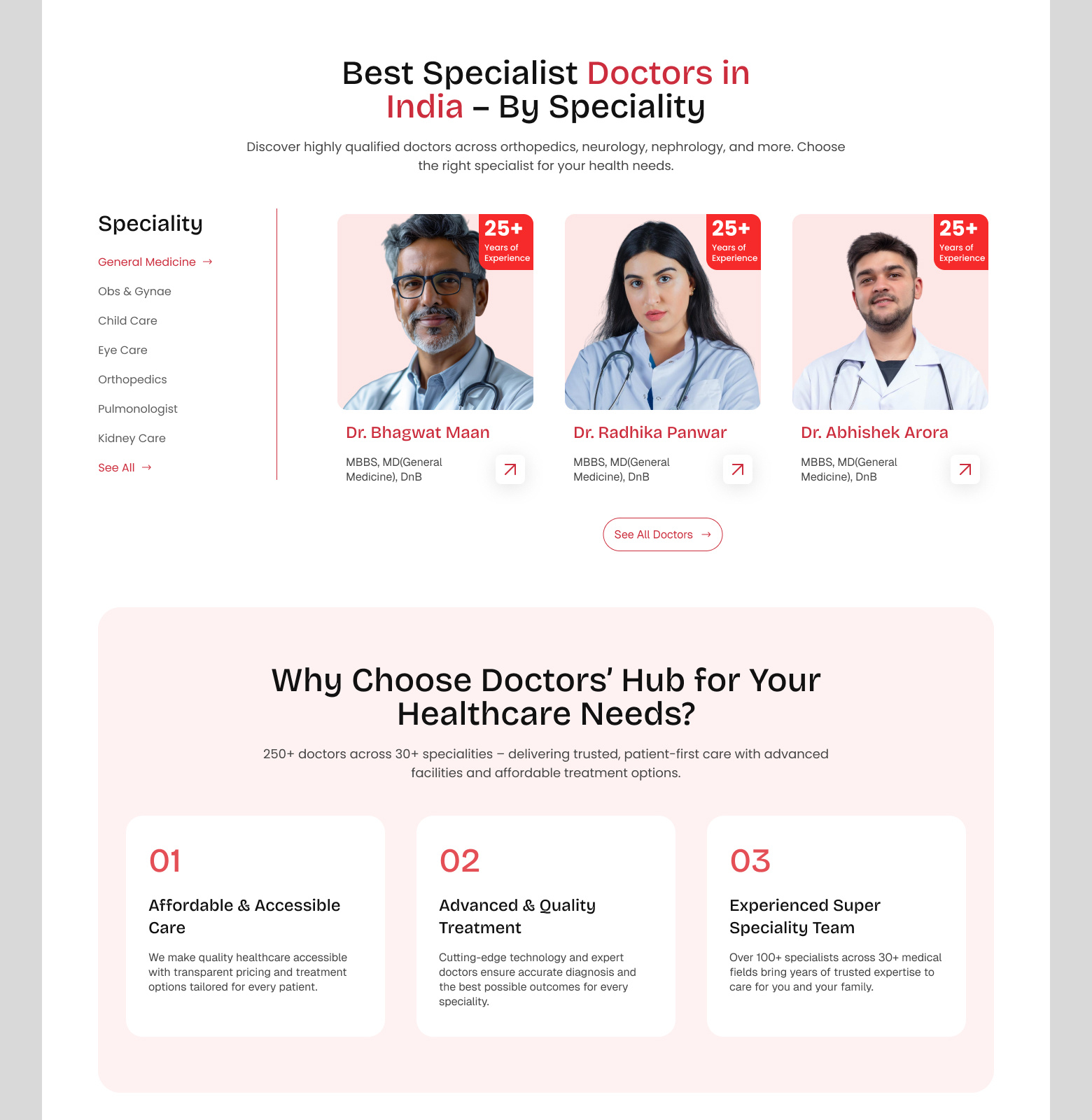 Healthcare Website Design | UI/UX by Ajit Rawat on Dribbble