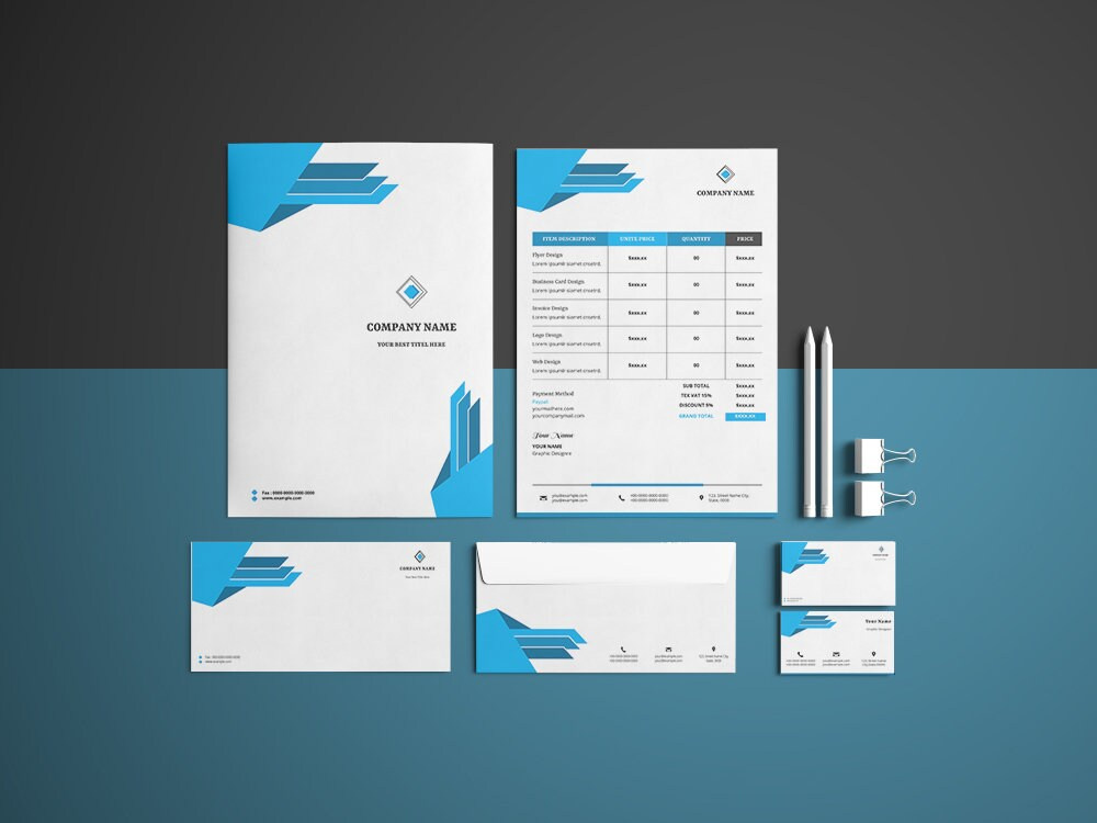 Branding Stationery Template brand identity template brand stationery branding set business card set business stationery company stationery corporate identity envelope design letterhead template logo stationery minimalist stationery office branding printable stationery professional stationery stationery template