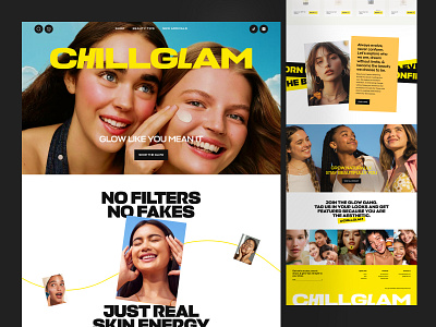 ChillGlam - Skincare eCommerce website beauty product beauty product website beauty website beautyui best design agency designagnecy ecommerce ecommercedesign landing landing page seative shopifydesign skin health skin treatment skincare skincare website skincarebrand uiux web design website