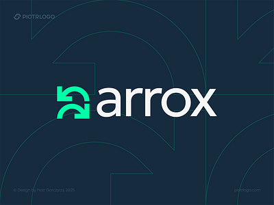 arrox brand branding design idea logo logotype mark negative typography ui
