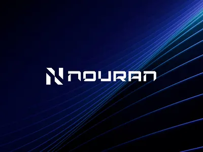 NOURAN blue blue logo blue palet brand identity branding graphic design it logo logo logo design startup startup logo tech logo unique logo visual identity