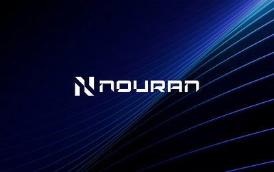 NOURAN blue blue logo blue palet brand identity branding graphic design it logo logo logo design startup startup logo tech logo unique logo visual identity