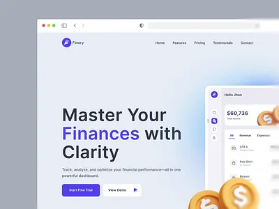 Finance Saas Landing banking saas designer finance management saas fintech saas landing page product designer saas saas uiux saas web saas wesbite design ui ux web design website design