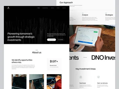 DNO Investment. finance investment investment website landing page treding treding website web web design webflow website