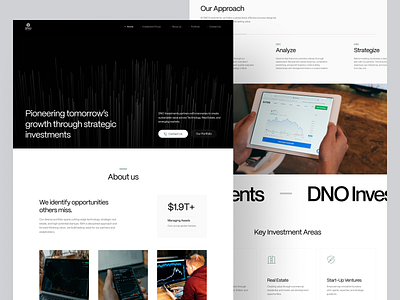 DNO Investment. finance investment investment website landing page treding treding website web web design webflow website