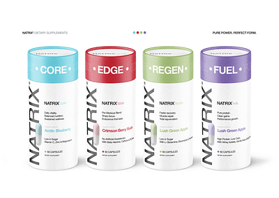 NATRIX - Conceptual Packaging Design - 2025 clean figma graphic design motion graphics packaging premium supplements