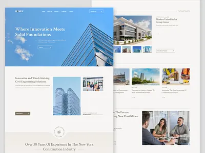 Modern & Professional Construction Website UX/UI Design animation architecture branding building civil construction contractor design engineering graphic design illustration interiordesign landingpage logo marketing template ui uiux website wix